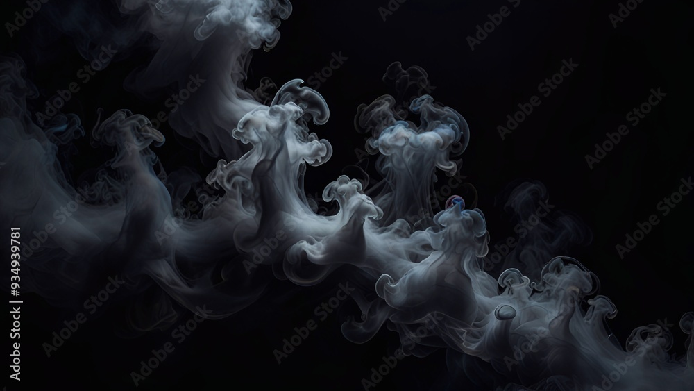 Fototapeta premium smoke on black background