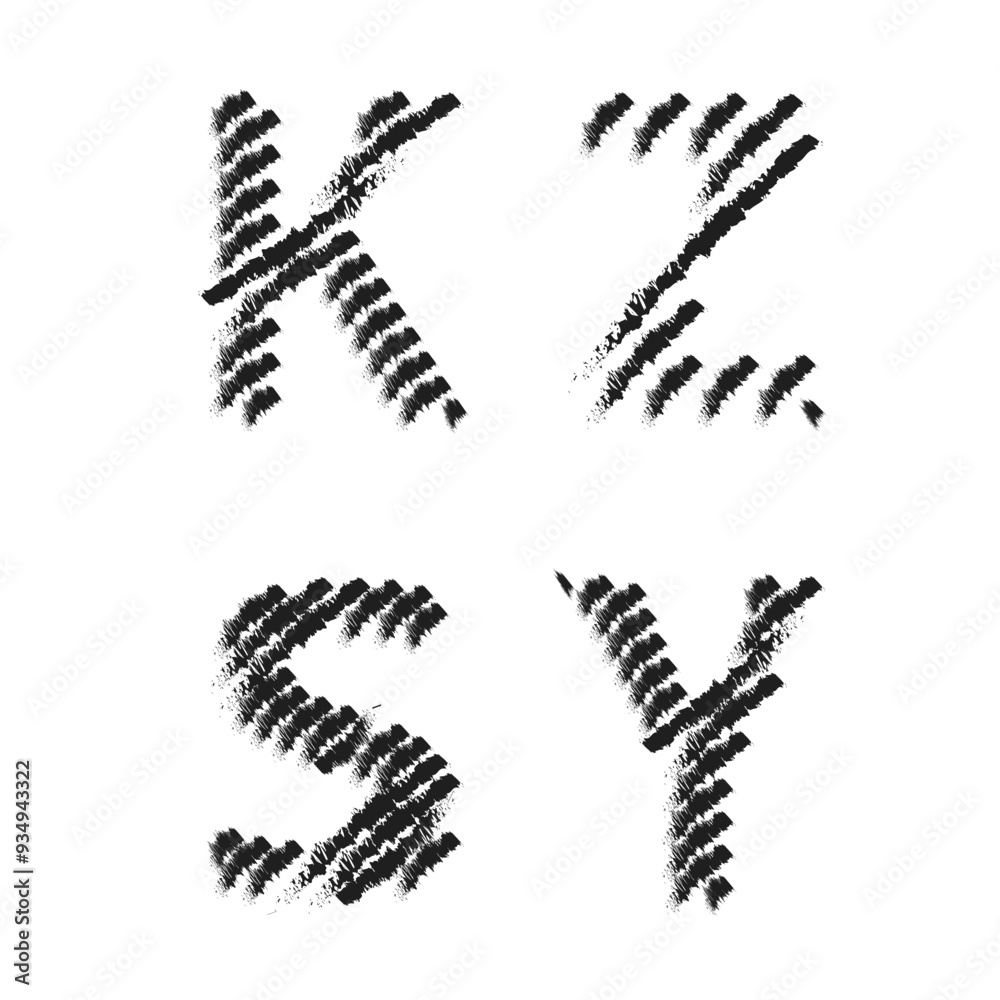 a black letter k is drawn in the middle of the letter k. a black letter k is drawn in the middle of the letter k.