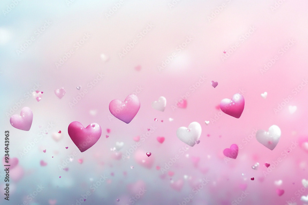 Subtle ombre effect with tiny floating hearts background Subtle ombre effect with tiny floating hearts background