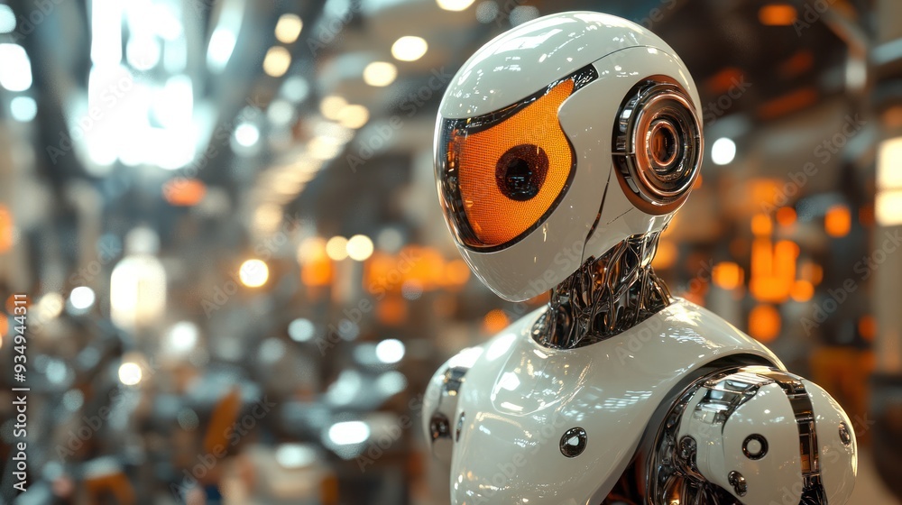 Advanced robotics at work in a factory setting, demonstrating the integration of technology in modern manufacturing. Advanced robotics at work in a factory setting, demonstrating the integration of technology in modern manufacturing.