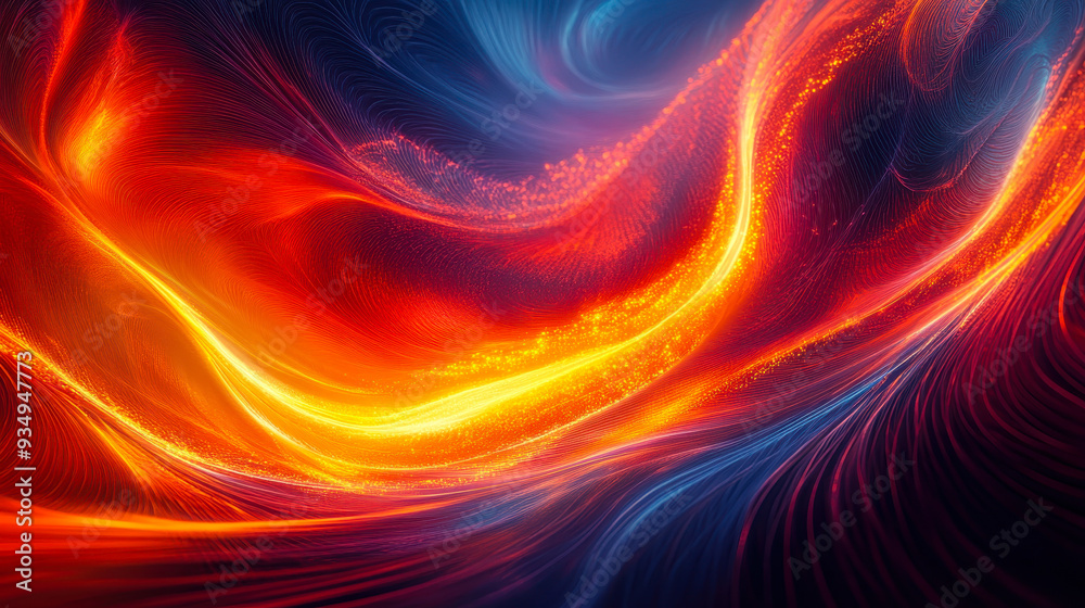 Fiery Abstract Swirling Digital Wave Background in Red and Orange Tones with Vibrant Flowing Energy Fiery Abstract Swirling Digital Wave Background in Red and Orange Tones with Vibrant Flowing Energy
