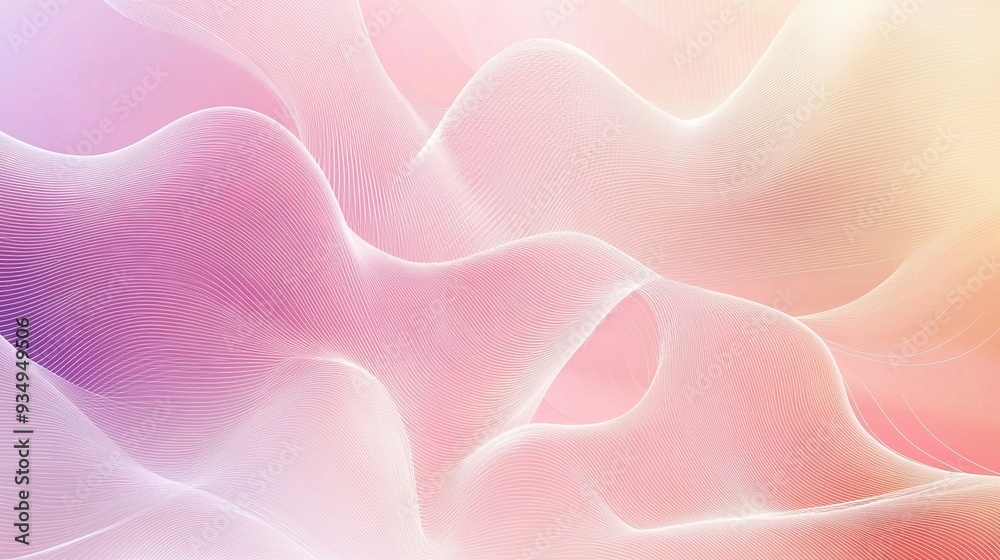 Obraz premium Abstract Dreamy Flow: A mesmerizing backdrop of soft, pastel colors creates a dreamy and ethereal atmosphere, with flowing