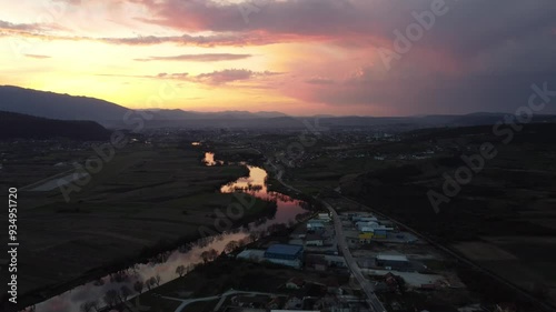 sunset in the mountains