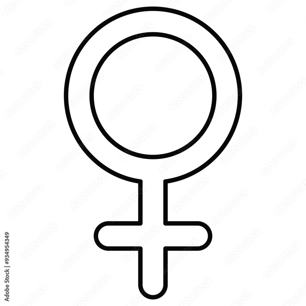Women Icon Design. Representing Female Health. Gender Specific. Women's Health. Female Wellbeing. Vector icon.