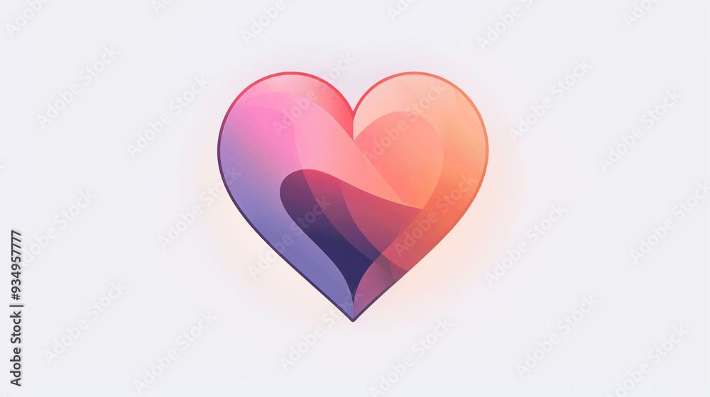 An SVG icon of a simple, elegant heart with smooth curves and a gradient of pinks and reds. The design should convey love and care, suitable for health or relationship-themed projects.