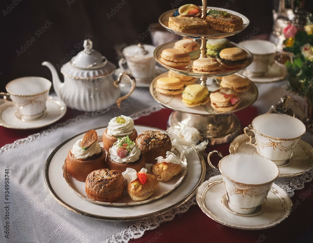 Sophisticated Edwardian High Tea: Fine China and Elegant Fare Sophisticated Edwardian High Tea: Fine China and Elegant Fare