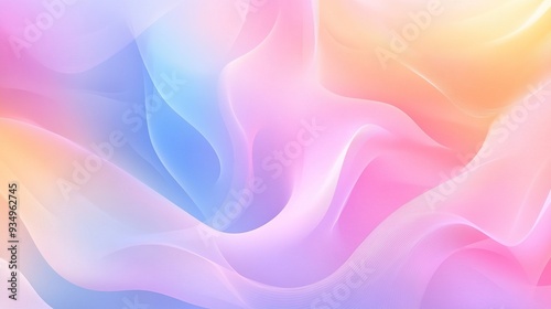 Wallpaper Mural Pastel Dreams: Abstract Background of ethereal, flowing fabric in soft pastel hues. Perfect for a dreamy, delicate, and feminine aesthetic.  Torontodigital.ca