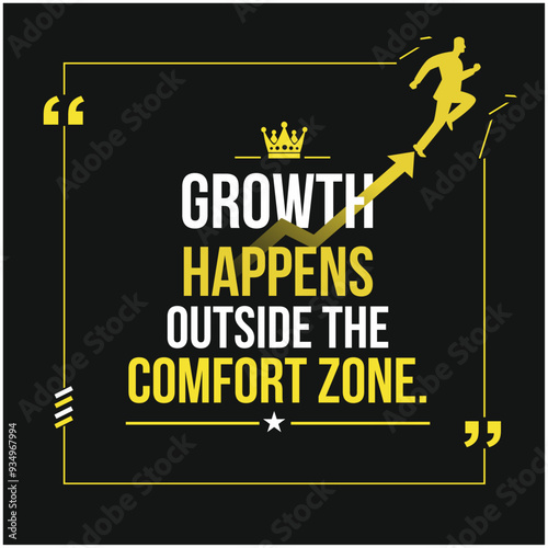 Skills, Comfort zone, Success Growth Quotes, Personal Skill Development Posters Vector. Daily Quotes, People, Lifestyle
