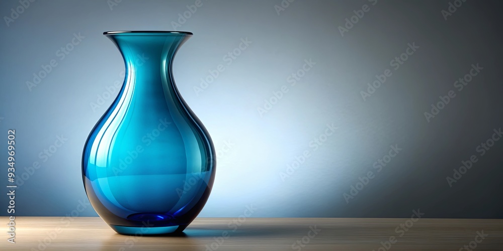 A beautiful blue glass vase with a sleek and modern design , blue, glass, vase, home decor, decoration A beautiful blue glass vase with a sleek and modern design , blue, glass, vase, home decor, decoration