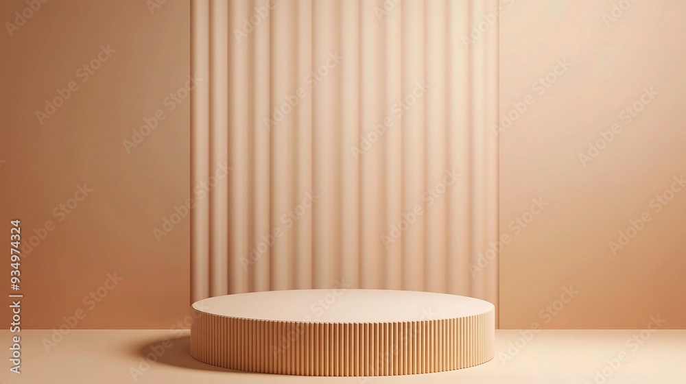 Minimalist Beige Product Display Stand 
