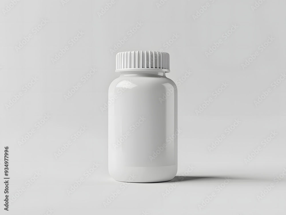 Blank pills bottle mockup on isolated background