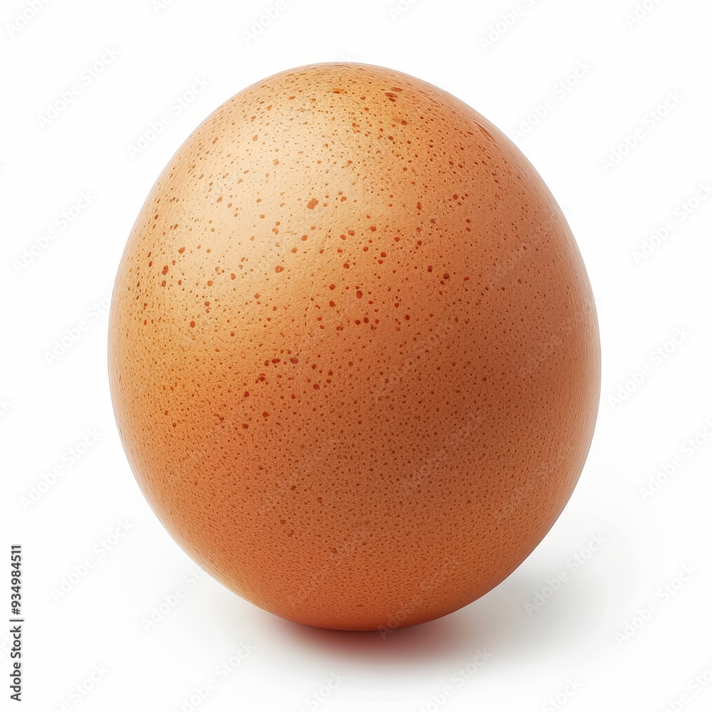 A single brown egg isolated on a white background. A single brown egg isolated on a white background.