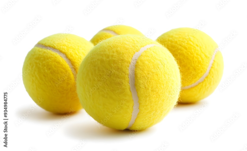 Three Tennis Balls Isolated on White Background. Three Tennis Balls Isolated on White Background.