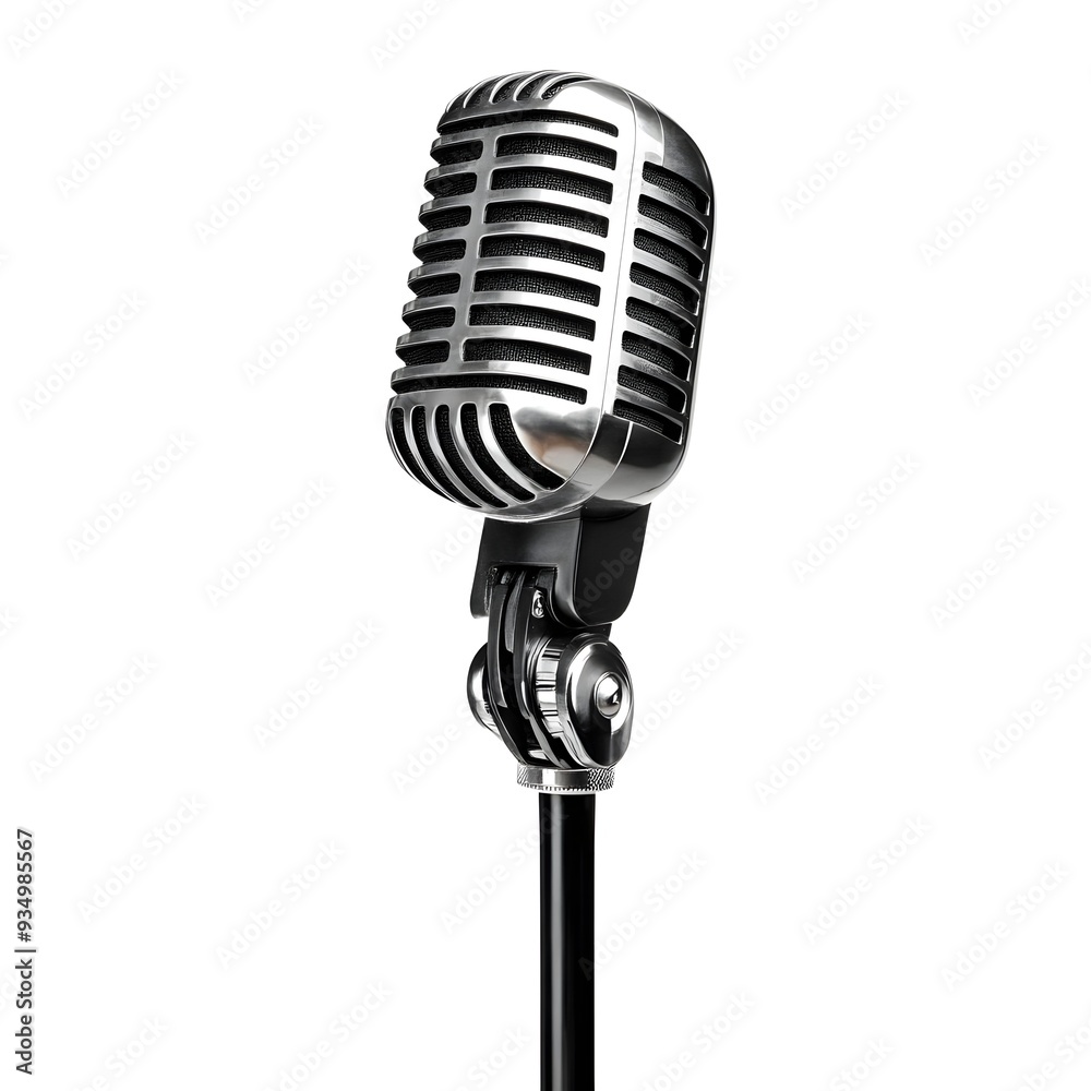 Fototapeta premium Vintage Microphone on a Stand.