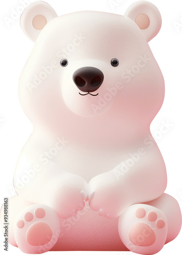 White Bear, Character, Cute, White, Animal, Mammal, Arctic