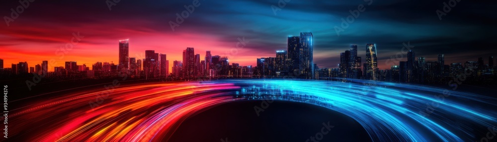 Urban Data Fusion: Abstract Cityscape Connecting Digital Streams Urban Data Fusion: Abstract Cityscape Connecting Digital Streams