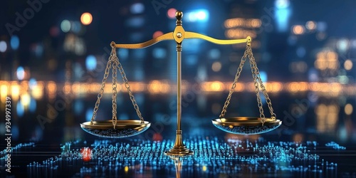 Digital Balance Scale Weighing Taxes Against Public Services for Economic Policy Trade-Offs