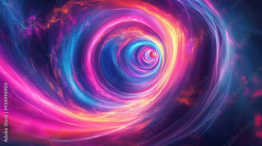 Cosmic Vortex: A mesmerizing abstract swirl of vibrant, neon hues creates a hypnotic illusion of a portal into the cosmos. Cosmic Vortex: A mesmerizing abstract swirl of vibrant, neon hues creates a hypnotic illusion of a portal into the cosmos.
