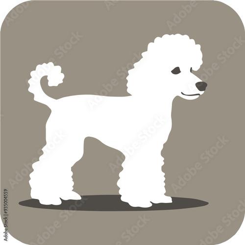 White Poodle Dog Profile Icon