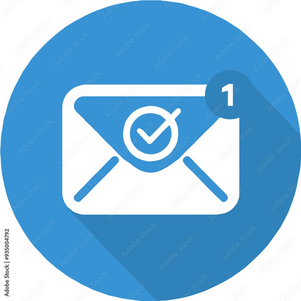 Email notification icon with a simple and modern design Email notification icon with a simple and modern design
