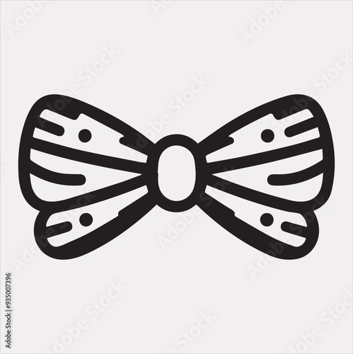 Bow tie linear icon. Modern outline Bow tie logo concept on white background from Birthday party and wedding collection.