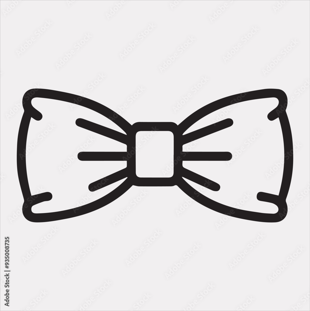 Bow tie linear icon. Modern outline Bow tie logo concept on white background from Birthday party and wedding collection. Bow tie linear icon. Modern outline Bow tie logo concept on white background from Birthday party and wedding collection.