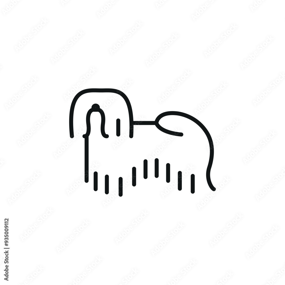 Airedale Terrier icon. A simplified representation of a seated dog, often a symbol of loyalty, companionship, and domestic life. Perfect for use in pet care, veterinary services. Vector illustration Airedale Terrier icon. A simplified representation of a seated dog, often a symbol of loyalty, companionship, and domestic life. Perfect for use in pet care, veterinary services. Vector illustration