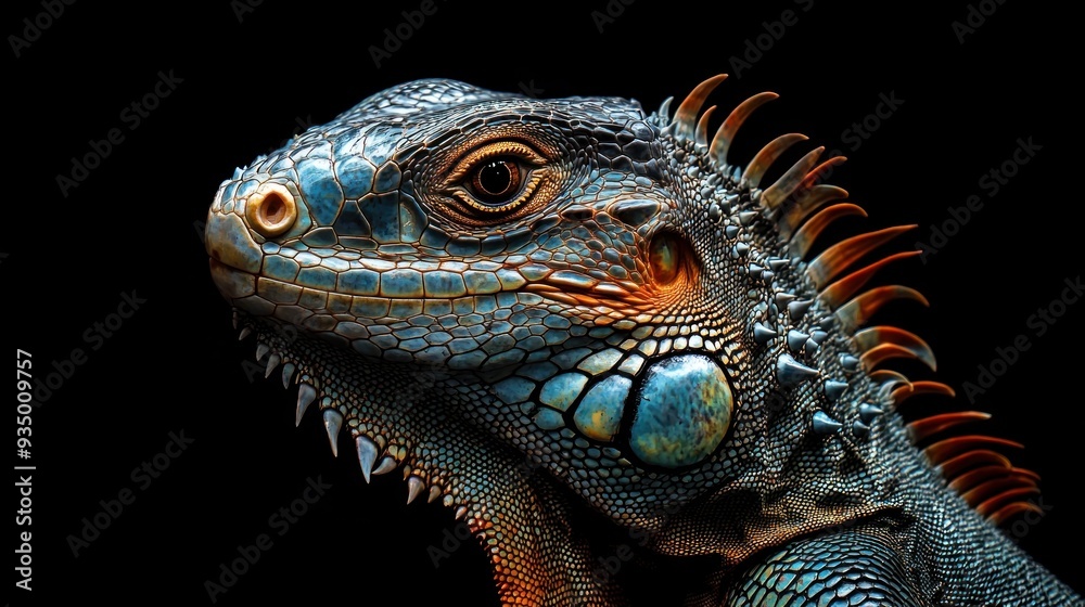 Fototapeta premium Close-up Portrait of an Iguana