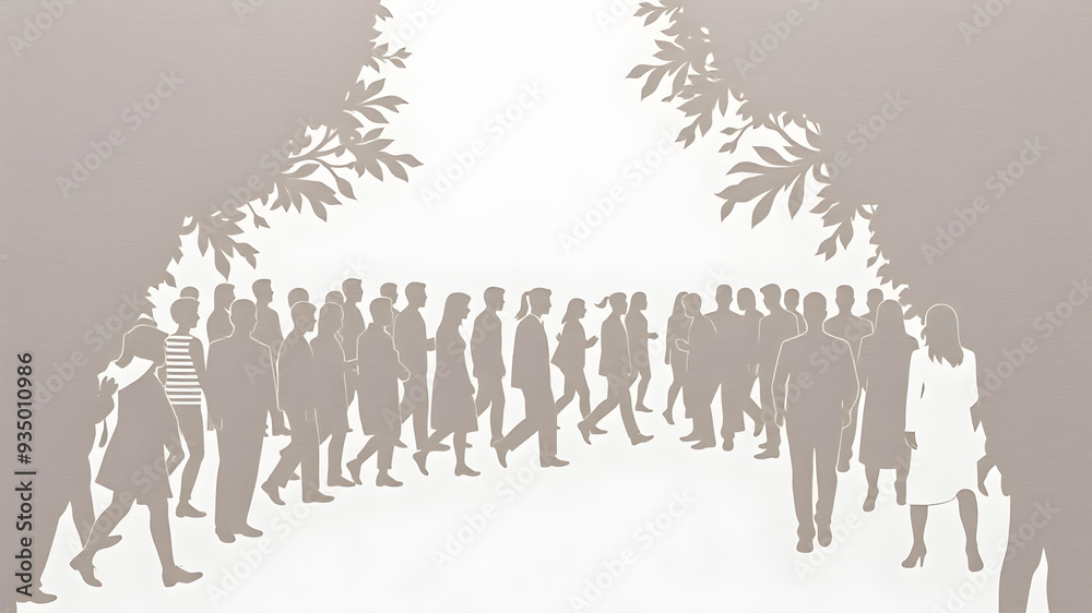 minimalist paper craft arts people ,animals, and nature colorful background minimalist paper craft arts people ,animals, and nature colorful background