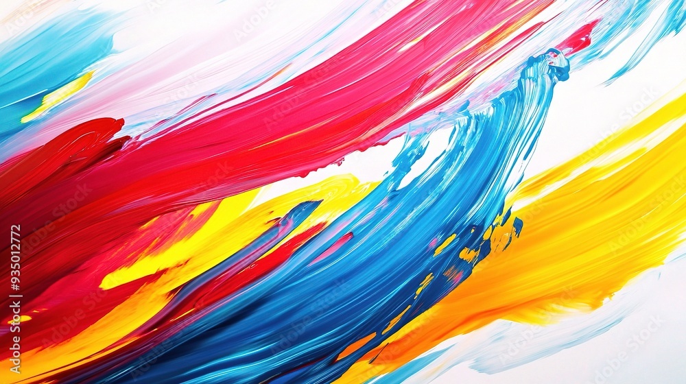 Chromatic Rhapsody: A vibrant symphony of bold hues dances across a white canvas, evoking energy and passion. Chromatic Rhapsody: A vibrant symphony of bold hues dances across a white canvas, evoking energy and passion.
