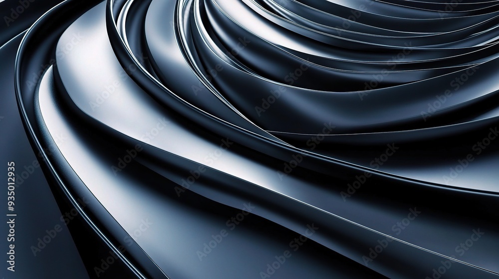 Abstract Metallic Swirls: A mesmerizing abstract image featuring a swirling pattern of metallic silver and blue, creating a sense of depth and texture. Abstract Metallic Swirls: A mesmerizing abstract image featuring a swirling pattern of metallic silver and blue, creating a sense of depth and texture.