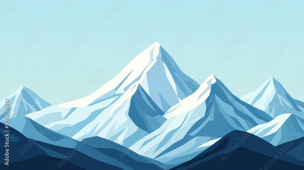 A stunning mountain scenery illustration, blending modern design with a minimalist background for a fresh look. A stunning mountain scenery illustration, blending modern design with a minimalist background for a fresh look.