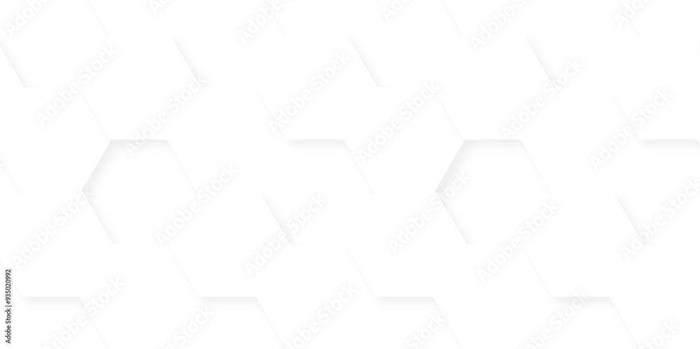 Abstract square digital grid pattern background with hexagons. modern hexagon polygonal technology vector. seamless bright white abstract honeycomb science digital texture background.