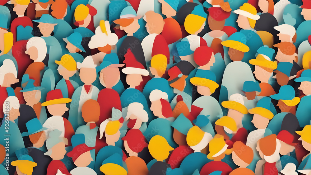 minimalist paper craft arts people ,animals, and nature colorful background minimalist paper craft arts people ,animals, and nature colorful background