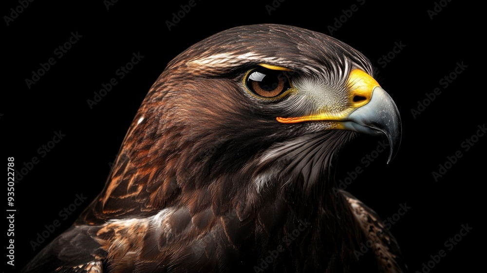 Close-up Portrait of a Majestic Hawk Close-up Portrait of a Majestic Hawk