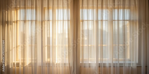Wallpaper Mural Soft light diffusing through sheer curtains , serene, peaceful, delicate, beautiful, gentle, ethereal, translucent, window Torontodigital.ca