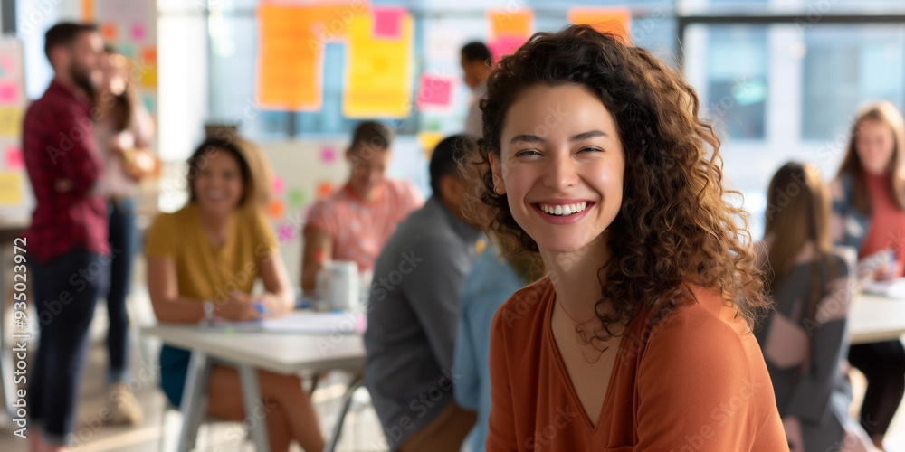 diverse group of participants gathered in a modern conference room, their faces lit up with smiles and enthusiasm diverse group of participants gathered in a modern conference room, their faces lit up with smiles and enthusiasm