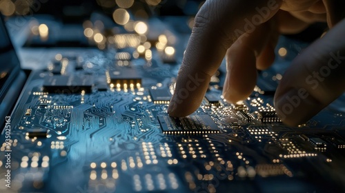 software, engineer, laptop, portrait, hand, circuit, board, ai, image, working, tech, computer, code, digi