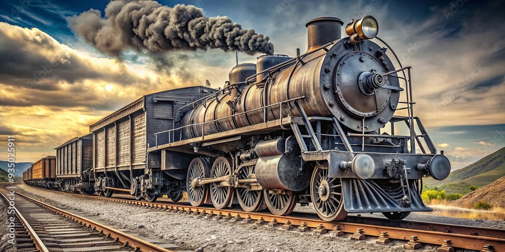 Vintage coal train from 1945 , transportation, locomotive, retro, coal ...