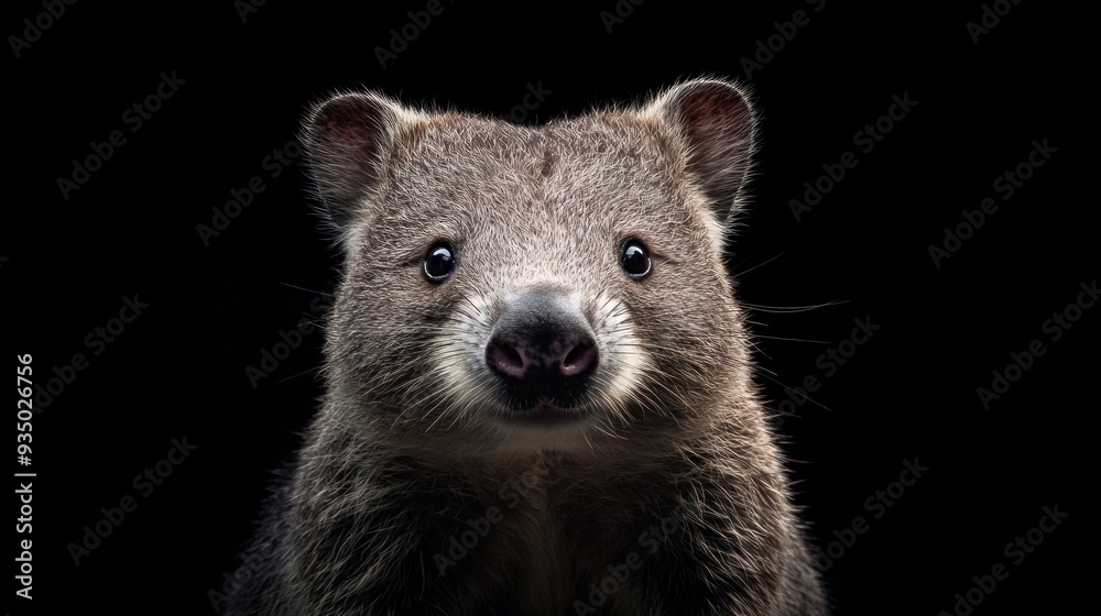 Fototapeta premium Close-up Portrait of a Curious Quokka