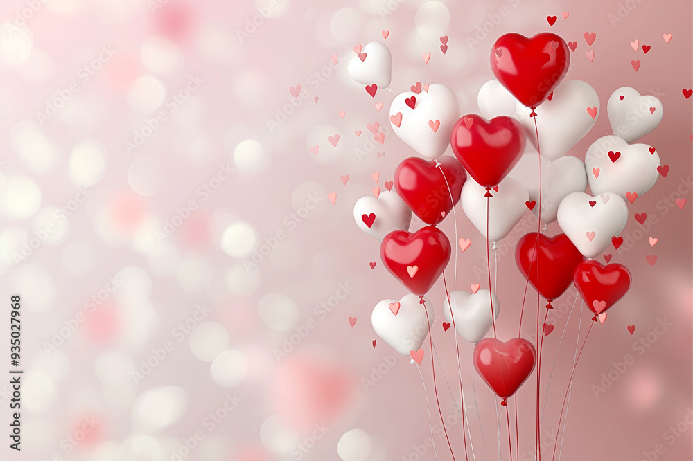 Awesome colorful love balloons background image Awesome colorful love balloons background image