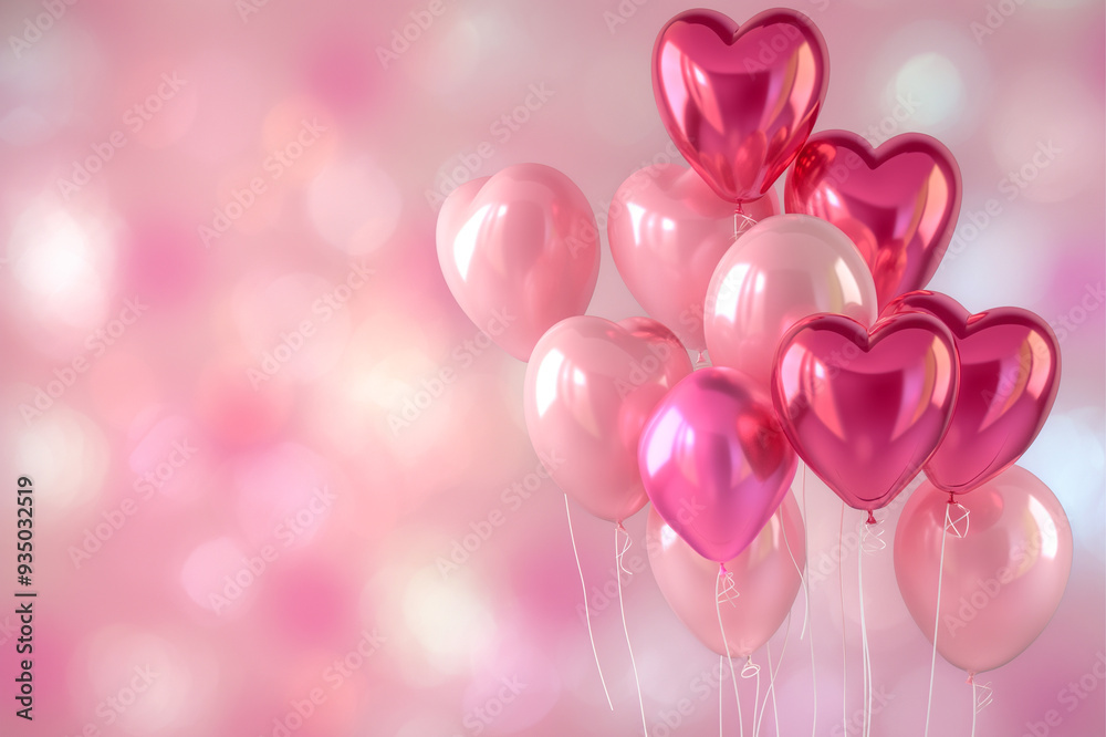 Awesome colorful love balloons background image Awesome colorful love balloons background image