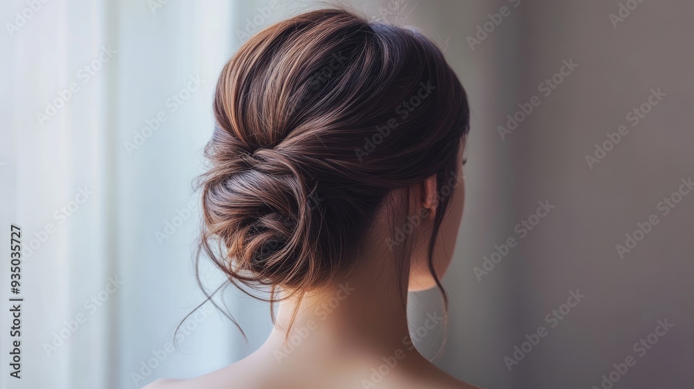 A casual, stylish bun with loose strands and a relaxed look, perfect for a chic, everyday appearance. A casual, stylish bun with loose strands and a relaxed look, perfect for a chic, everyday appearance.