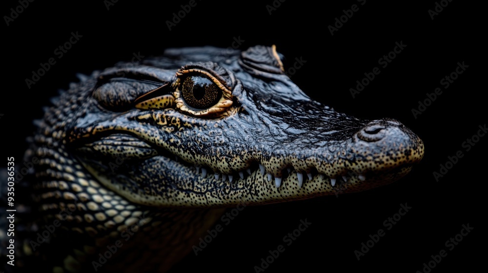 Fototapeta premium Close-up Portrait of a Young Alligator