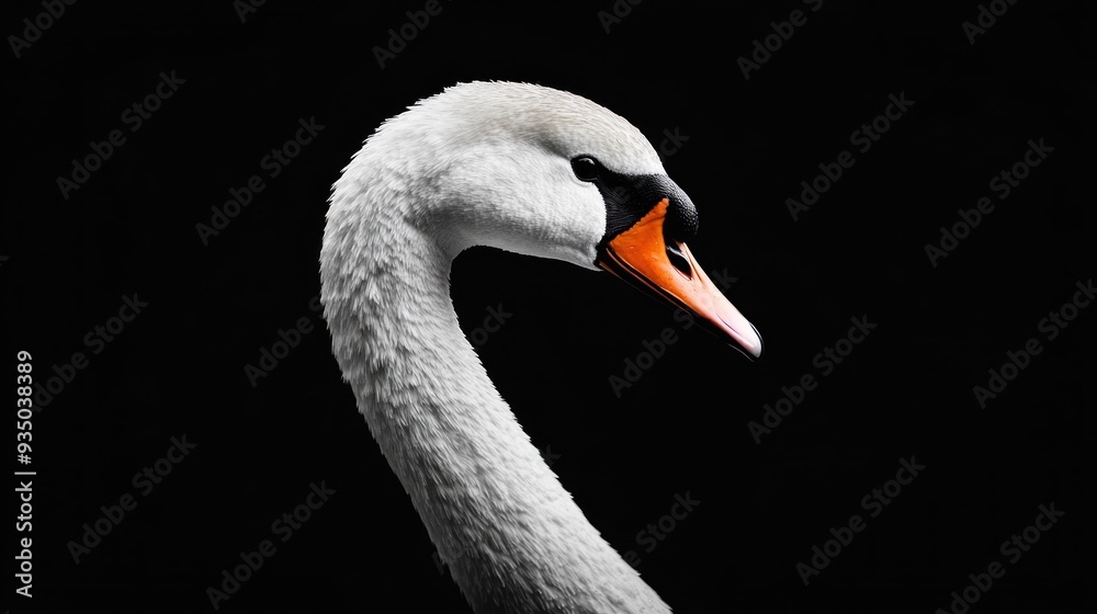 Fototapeta premium Elegant Swan Portrait