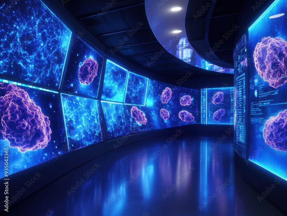 A creative depiction of cancer cells during metastasis, surrounded by ...