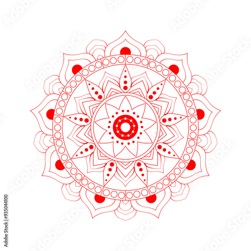 
Decorative mandala on white background
Circular Flower Mandala on White Free 