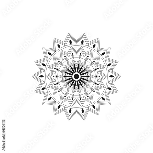 
Decorative mandala on white background
Circular Flower Mandala on White Free 