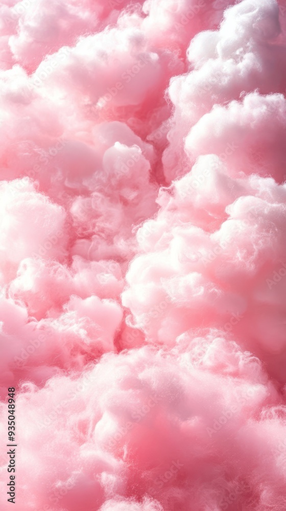 Pink pastel background with fluffy clouds. Pink pastel background with fluffy clouds.