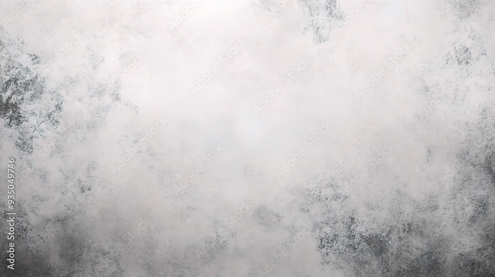 Ethereal Concrete: A minimalist grayscale texture of weathered concrete, featuring a subtle vignette and delicate cracks